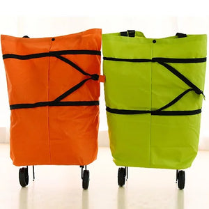 (BUY1+TAKE1 PROMO) Foldable Shopping Tote Bag Trolley