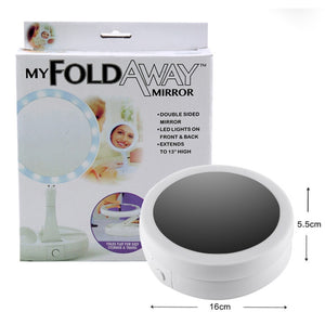 Fold Away Vanity Make up Mirror with LED